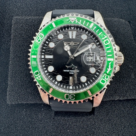 Invicta Pro Diver Shark Men’s Watch; 43mm; Black Dial, Green Bezel - Picture 3 of 6